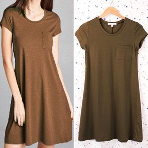 Short Sleeve T-shirt Dress Army Olive